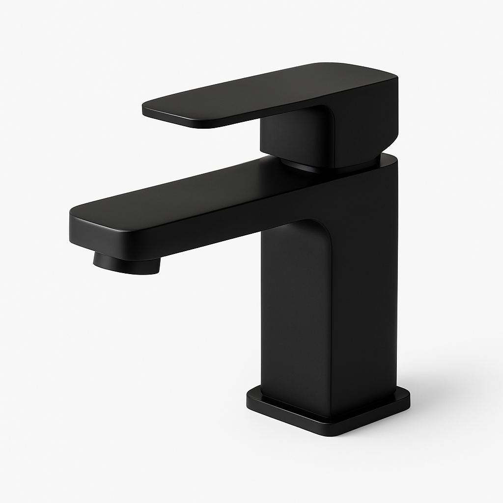Highlife Matt Black Basin Mixer Tap (inc Click Waste)