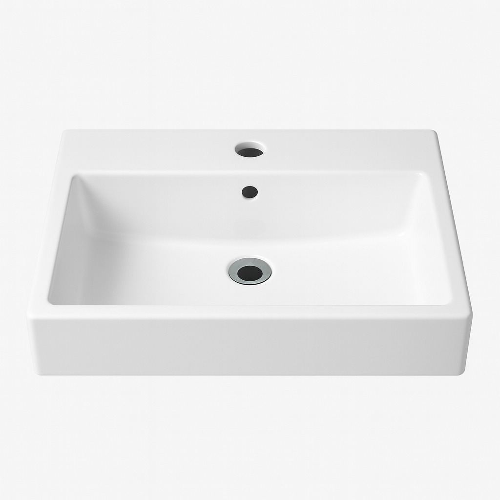 Atlantic 600mm Basin with 1 Tap Hole