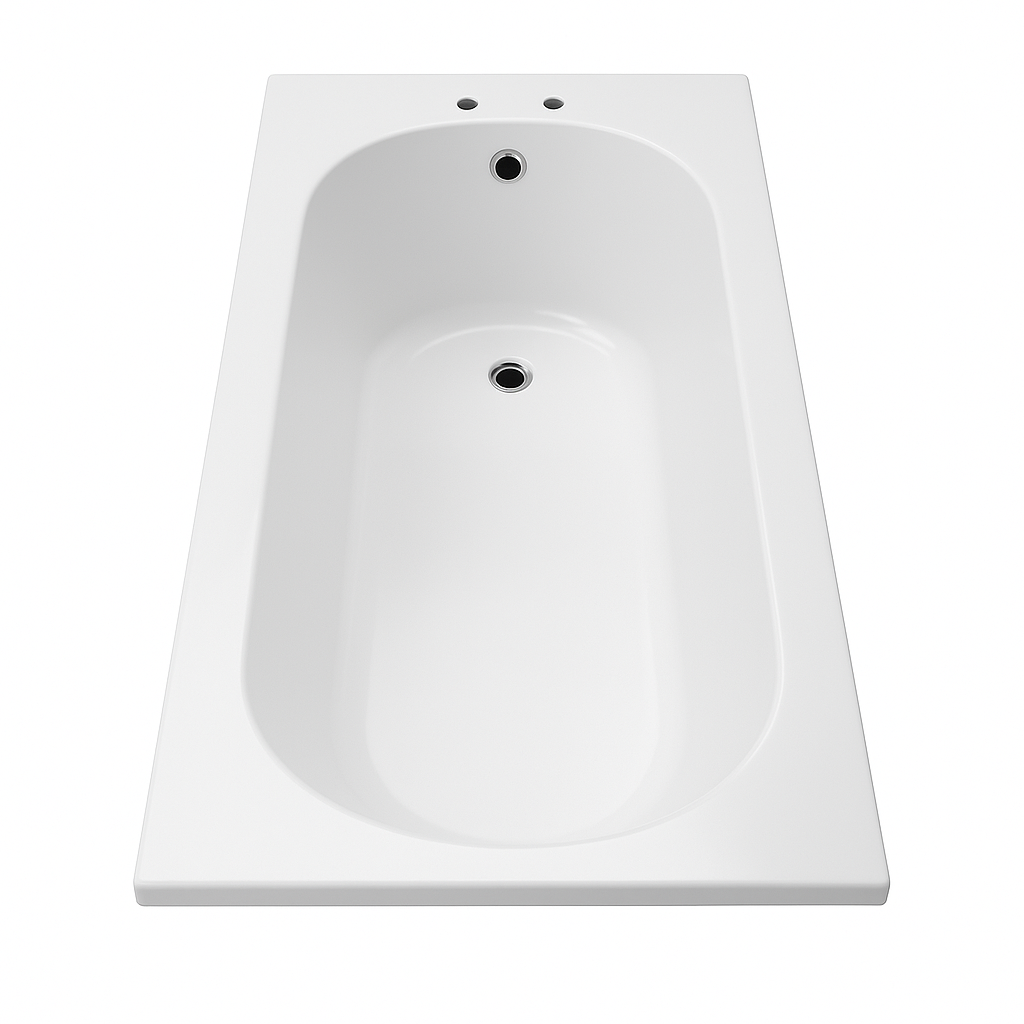 Atlantic 1700mm Rectangular Bath with side and 2 tap holes