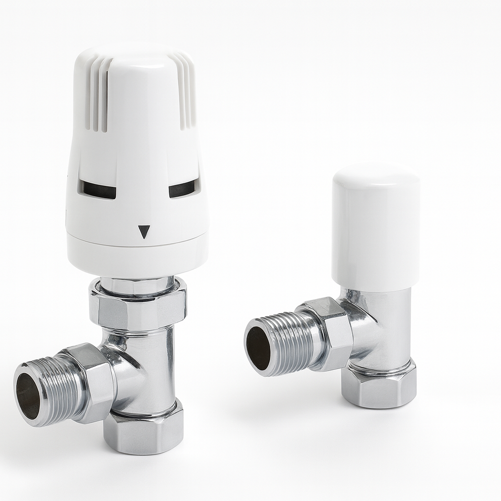 Atlantic 15mm TRV & Lockshield Valve Pair – Angled