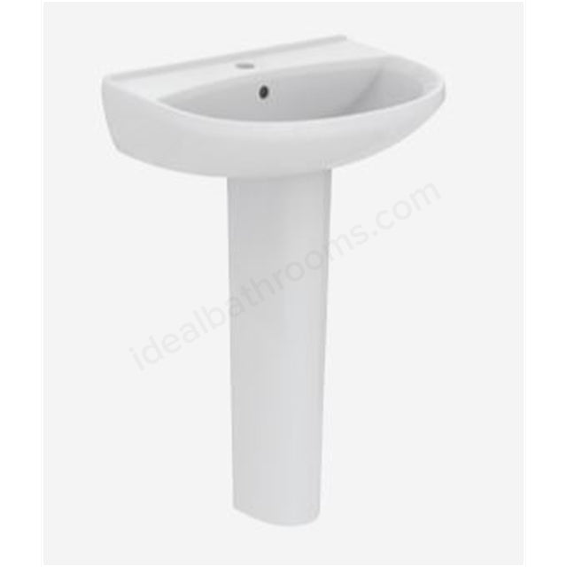 Ideal Standard Eurovit 1 Tap Hole 550mm Basin & Pedestal