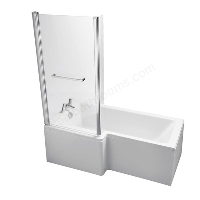 Ideal Standard Tempo Cube 1700mm Shower Bath; Left Handed; 0 Tap Holes - White