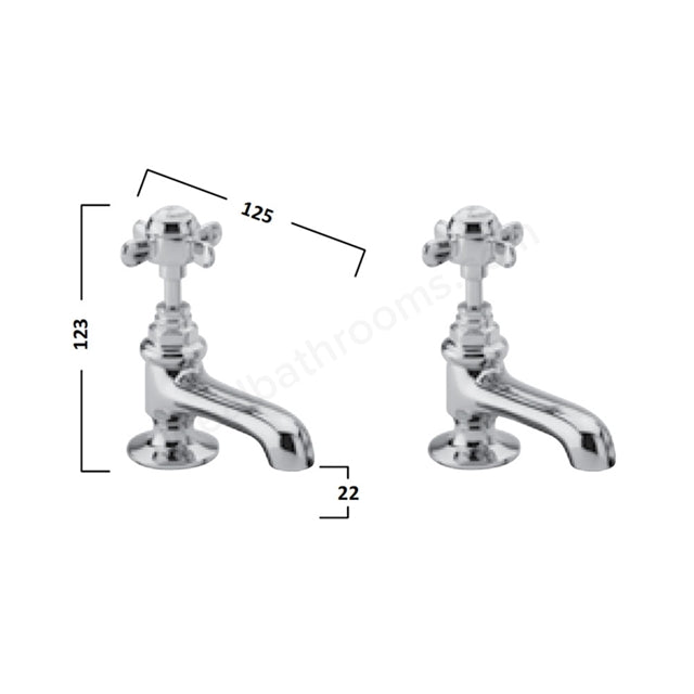 Tavistock Varsity; Deck Mounted; 2 Tap Hole Basin Mixers (Pair)