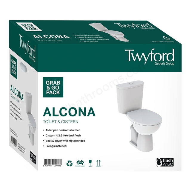 Twyford Alcona 3-in-1 Pan, Cistern & Seat Pack